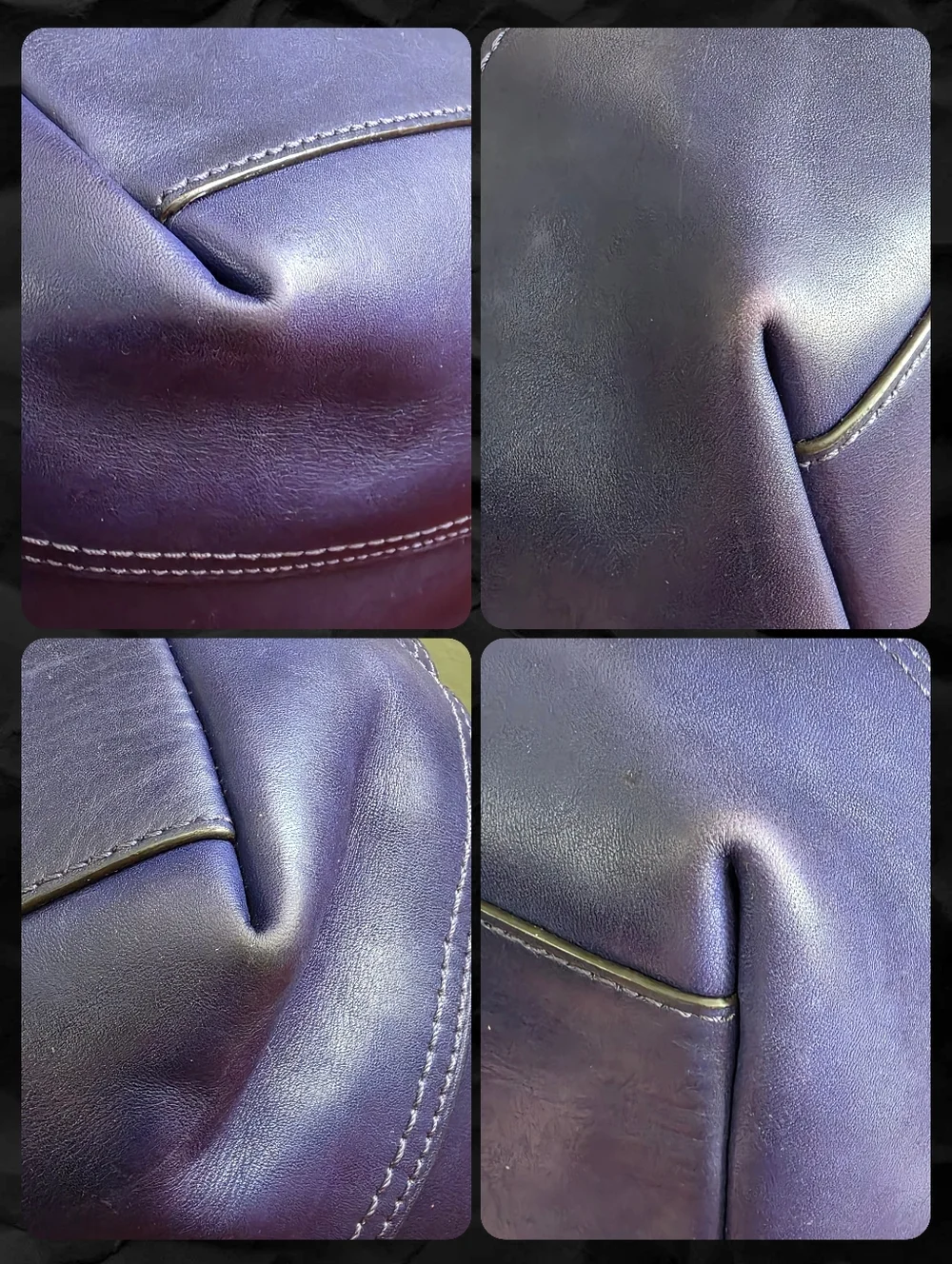 Coach 23420 Legacy Clip Duffle Purple Leather Shoulder Bucket Bag - Picture 10 of 16